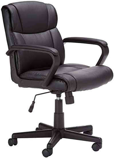 8. AmazonBasics Leather-Padded Chair
