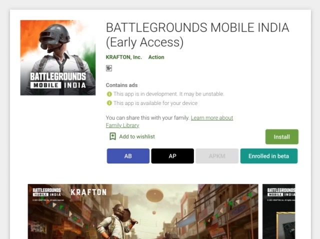 Install battlegrounds mobile india apk