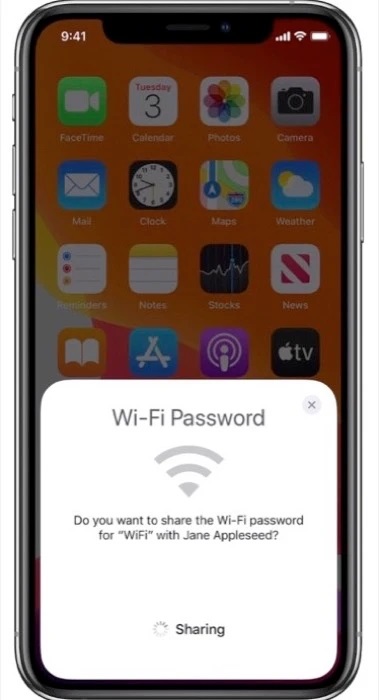 Share WiFi password iPhone to Windows