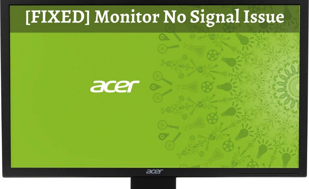 acer monitor no signal