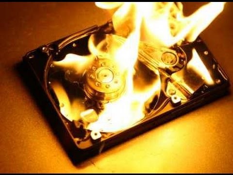 burning hard drive