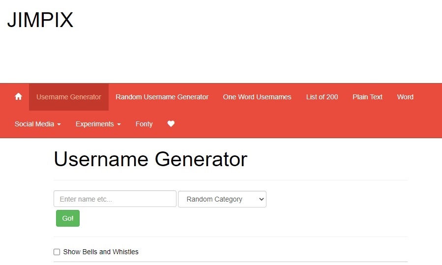 Jimpix Username Generator