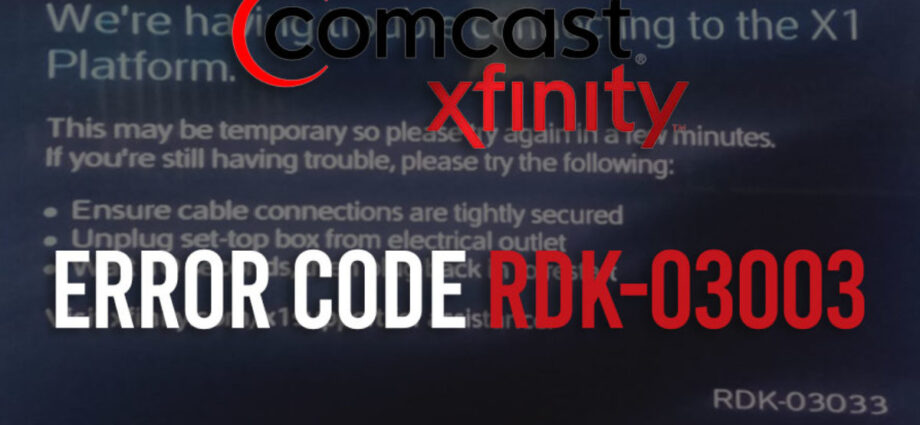 Xfinity error codes